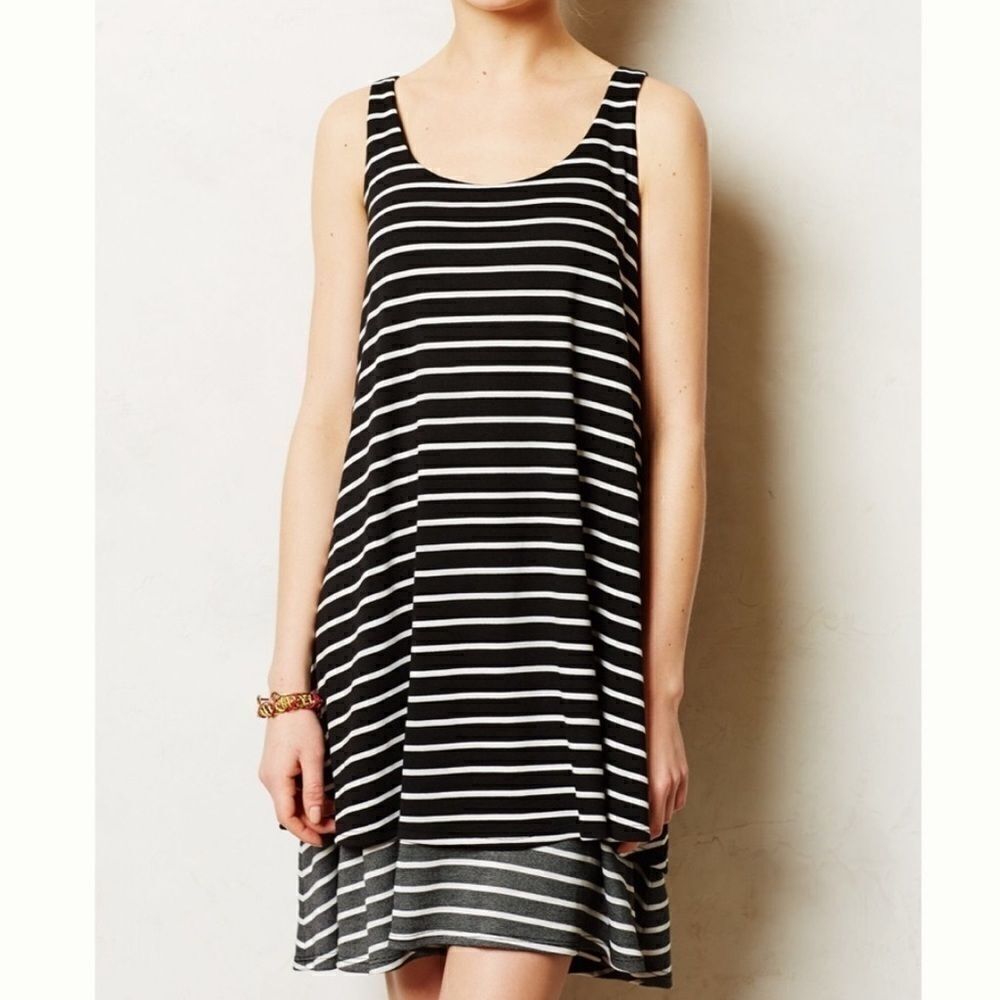 Anthropologie Puella Sleeveless Striped Duet Dress